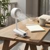 USB ClipMounted Fan Flexible Neck with Digital Display Home Appliance for Table Edge, Bedside White