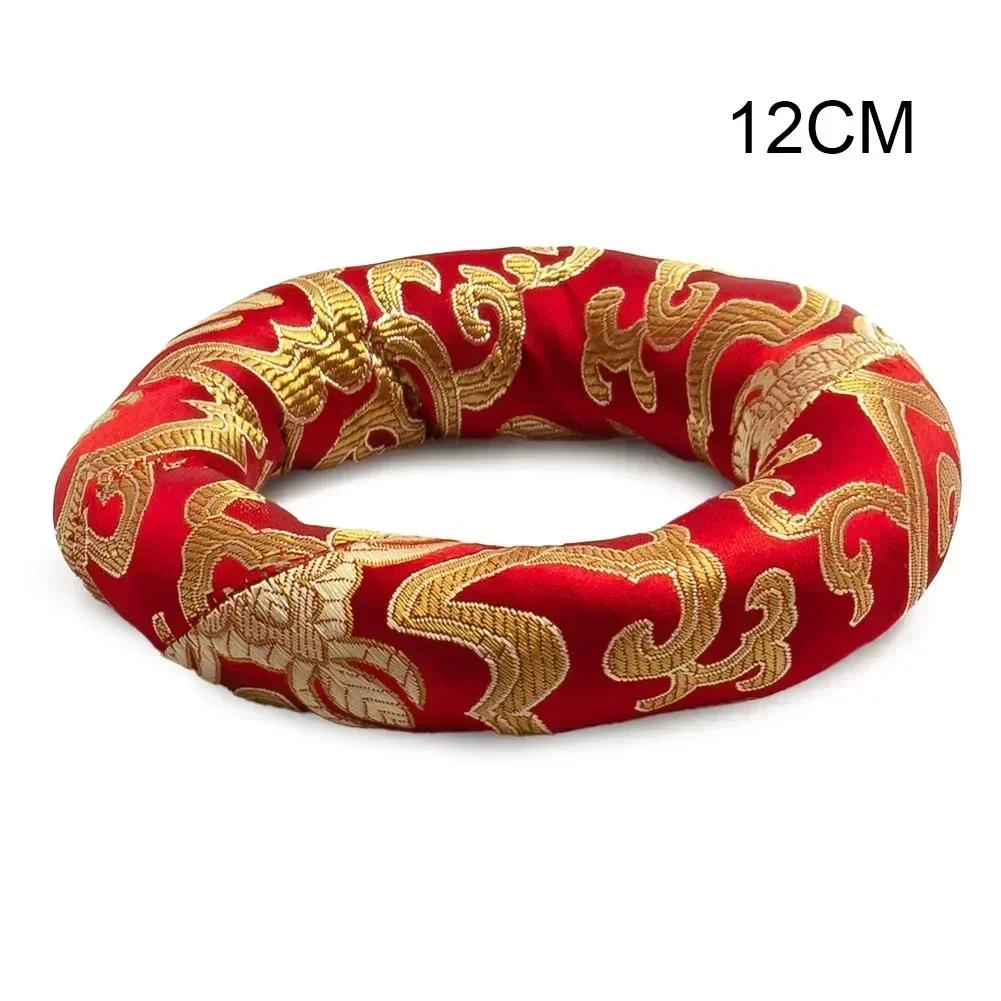 Silk Cushion Pillow Buddha Sound Bowl Pad For Tibetan Singing Bowl In Nepal Bowl Cushion Embroidered Handcrafts Random Color