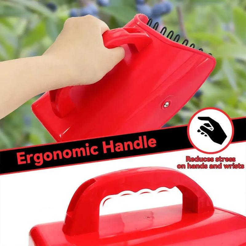 Portable Blueberry Harvester Lightweight Berry Picker Tool Rake Comb Collection Scoop with Comfort Handle for Orchard Garden Fruit Picking