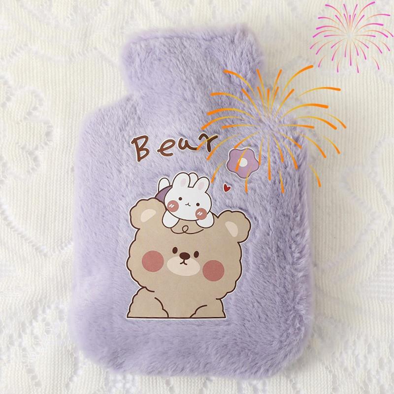 1Pc Lovely Cartoon Hand Po Warm Water Bottle Mini Hot Water Bottles Portable Hand Warmer Girls Pocket Hand Feet Hot Water Bags