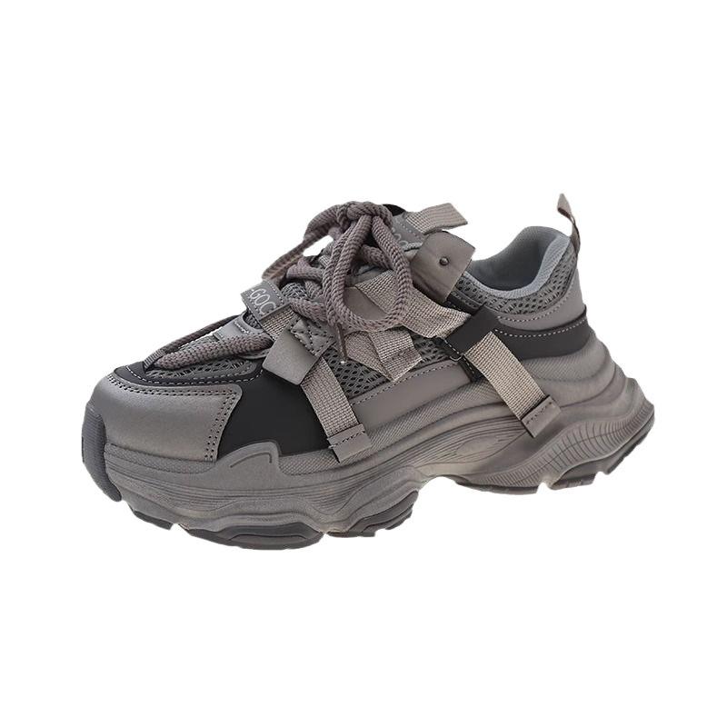 Internetové celebrity populární tlustopodrážkové tenisky pro tátu dámské malé muži rostou vyšší 2025 nové raně podzimní muffinové ležérní sportovní boty lehké