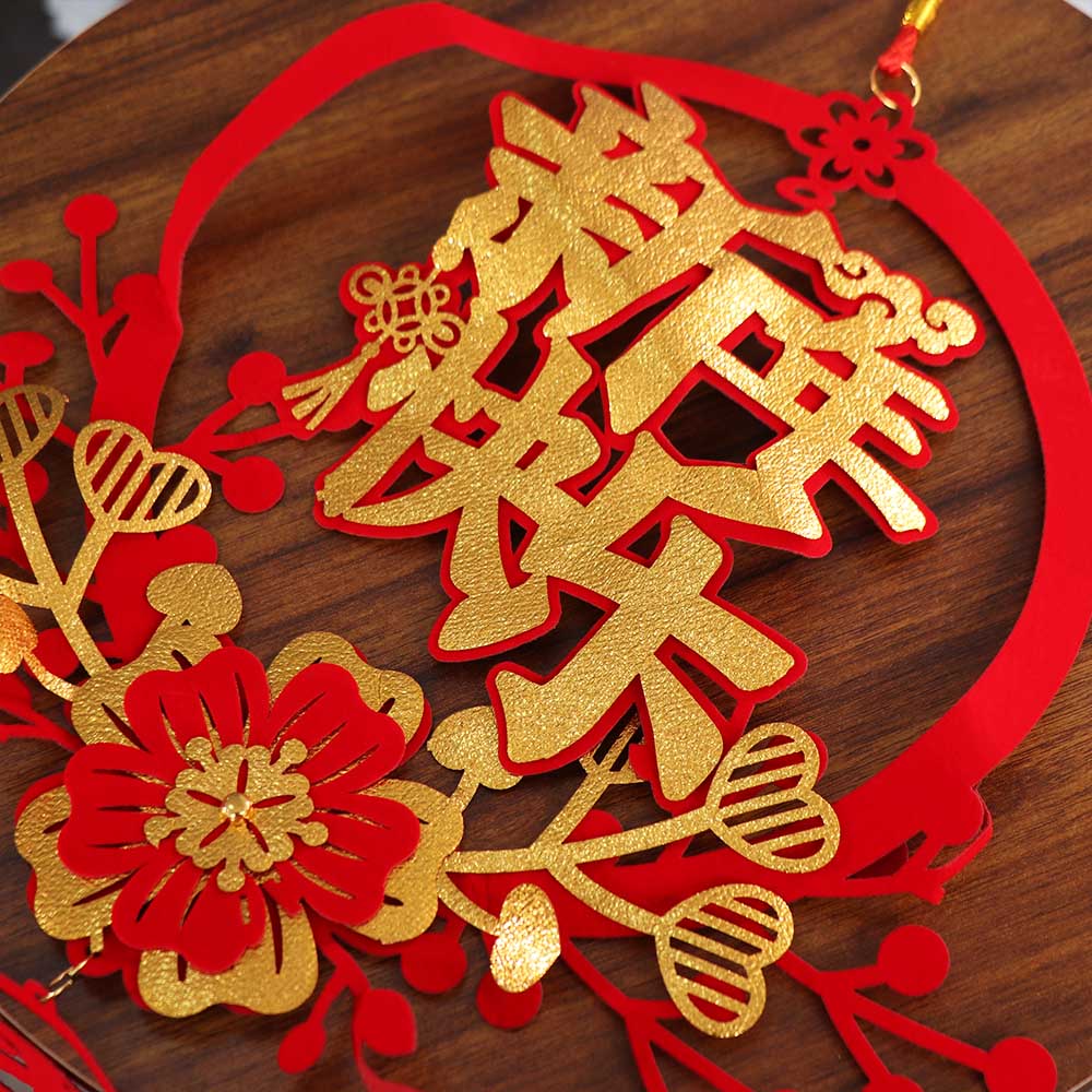 Traditional New Year Fu Character Pendants  Home Wall Window Door Decor