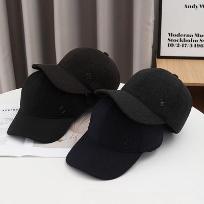 Nova Boina de Baseball Masculina Outono e Inverno Moda Top Rígido Proteção para Orelhas Boina Quente Espessada Resistente ao Frio Chapéu