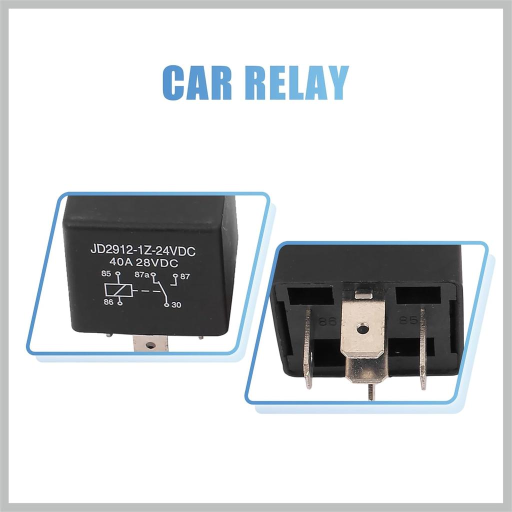 5pcs JD2912-1Z-24VDC 5 Pin 40A 28VDC DC 24V Universal Car Vehicle Motor Fuse Relay Switch Power Replacement Car Parts