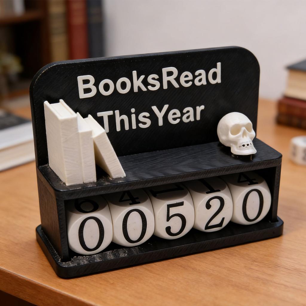 Books Read This Year Counter Personalized Book Counter Tracker Bookshelf Decor Bookish Gifts Accessories for Bookworm