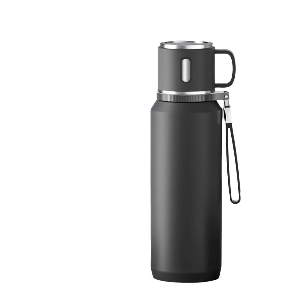 Stainless Steel Insulated Water Bottle 600/1000/1500ml Leak Proof Thermos Bottle Portable With Rope Handle