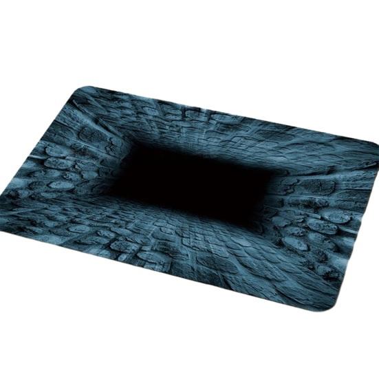 3D Optical Illusion Floor Mat Non-Slip Vision Rug Realistic 3D Carpet for Living Room Bedroom Bathroom Hallway Easy Care Decorative Rug