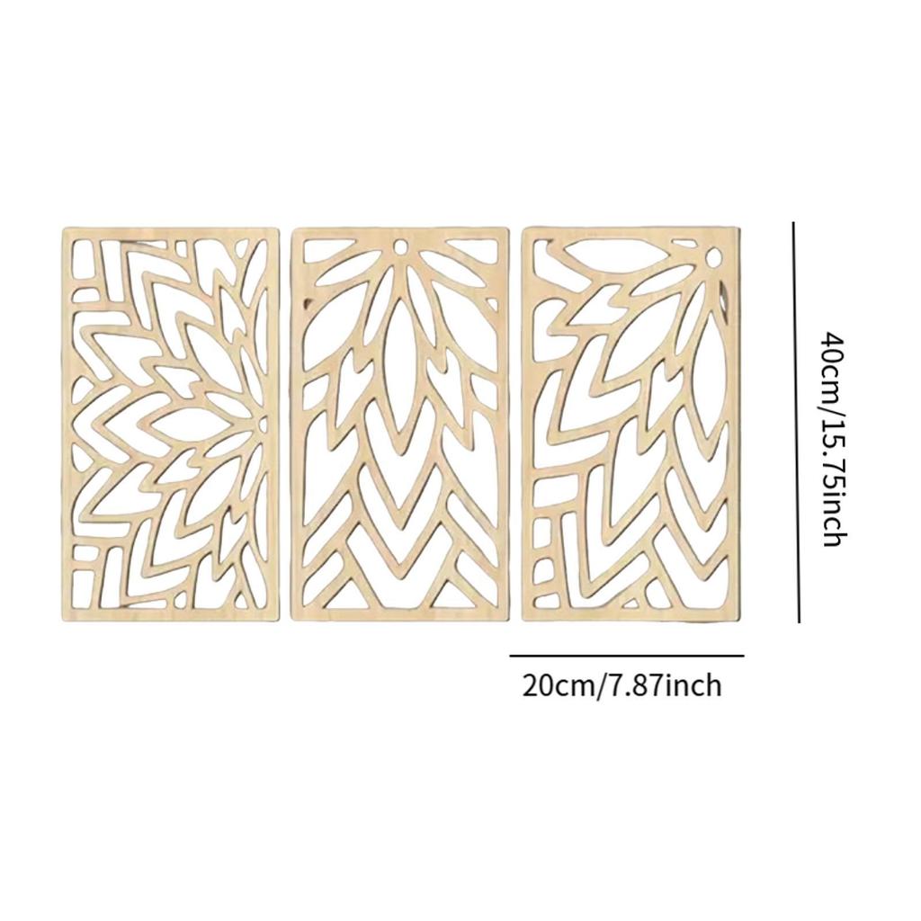 3x Wall Sculpture Sturdy Hollow Collectible Gifts Indoor Gift Fireplace Office Housewarming Bedroom Ornament Home Decoration