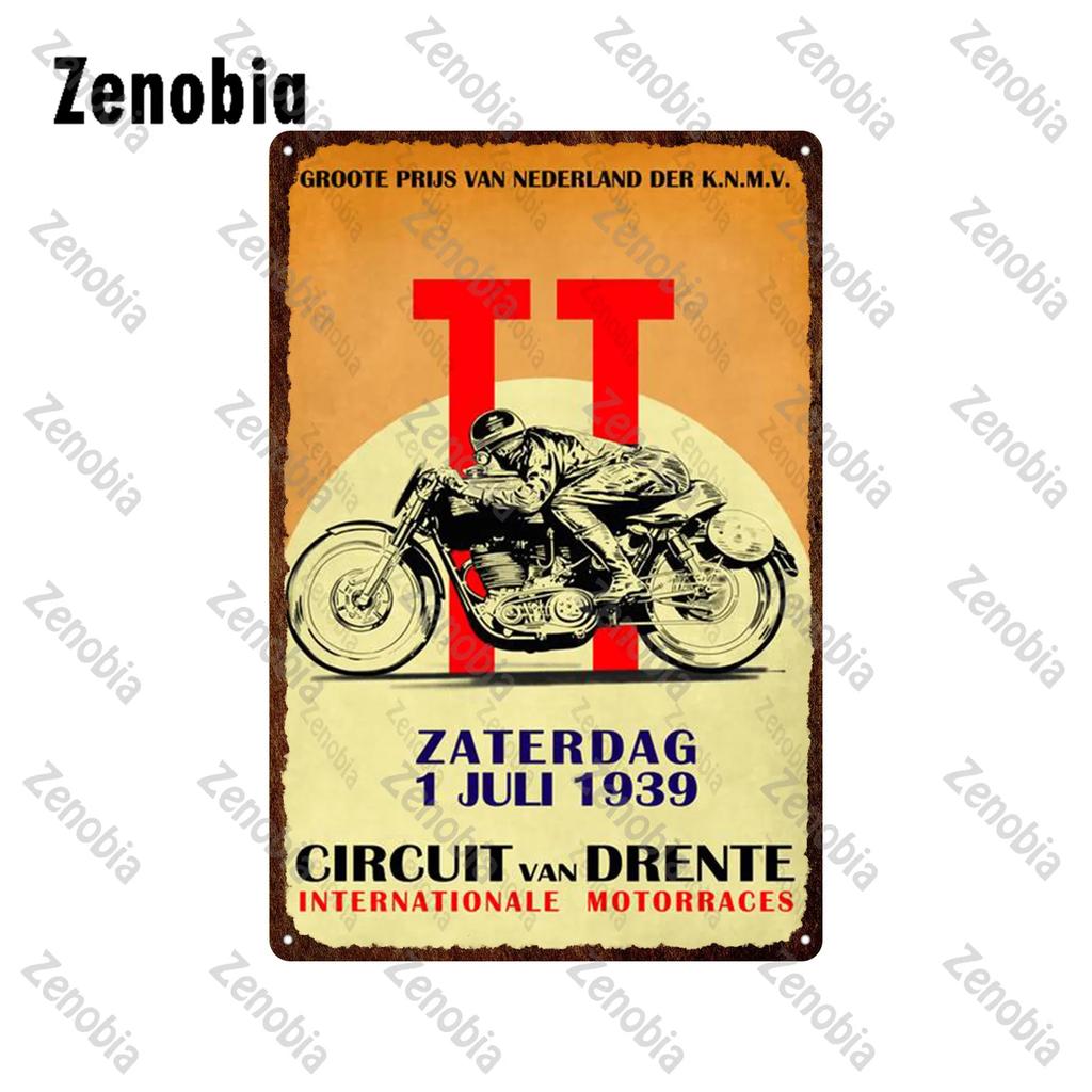 Motorräder Metallschilder Blechschild Ace Cafe London Straßenrennen Wandaufkleber Isle of Man TT Garage Bar Kneipe Heimwanddekoration