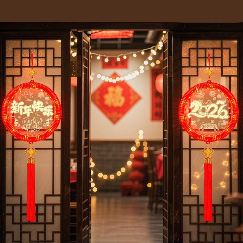 3D Glowing New Year Lantern Easy Hanging Pendant Style Red Hanging Lanterns Good Luck Design Year Of The Horse