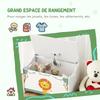 Coffre à jouets avec couvercle, Charnières de sécurité et poignées rainurées, Organisateur de rangement pour jouets pour enfants, Salon, Salle de jeux, Vert