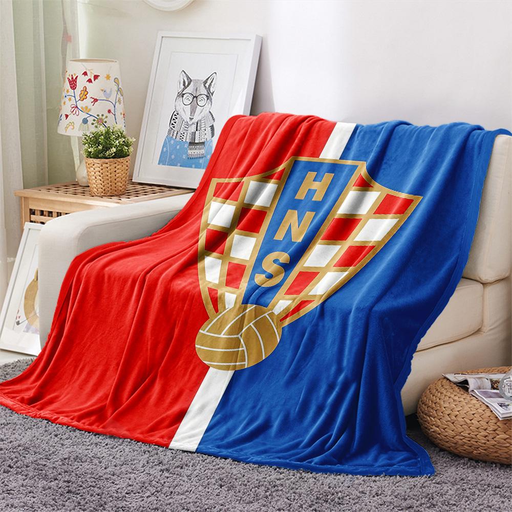 Croatia National Football Team Flannel Blanket, High quality Comfortable for All Seasons, Home Decor, Warmth and Comfort