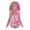 Adjustable Satin Nightcap with Bow Knot and Elastic Band