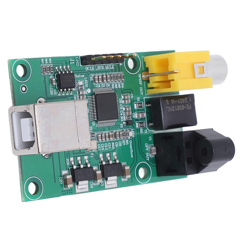 Módulo Controlador de Streaming de Áudio 24 Bits 192K Barramento Serial Universal para SPDIF Óptico I2S USB Som St