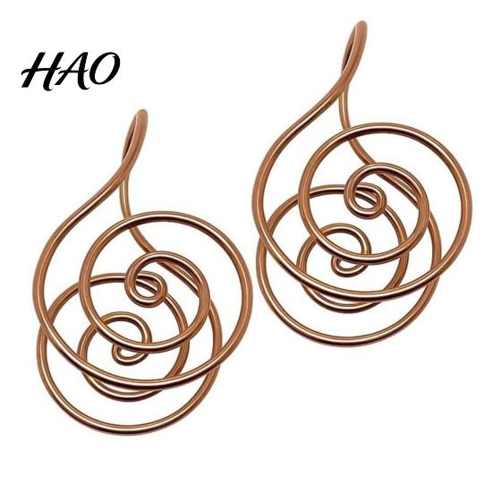 Meditation Aid Jewelry Copper Palm Ring Energy Spiral Hand Women Men Reiki Unique Artisan Compatible with Crystal Gem for Chakra Healing Manifestation
