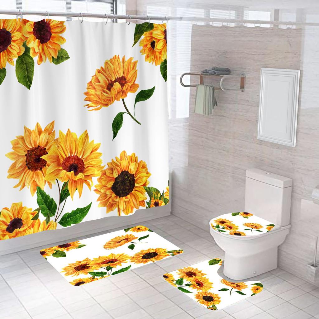 Bathroom Shower Shower Curtain Set No Punch Bathroom Window Curtain Door Curtain Partition Curtains