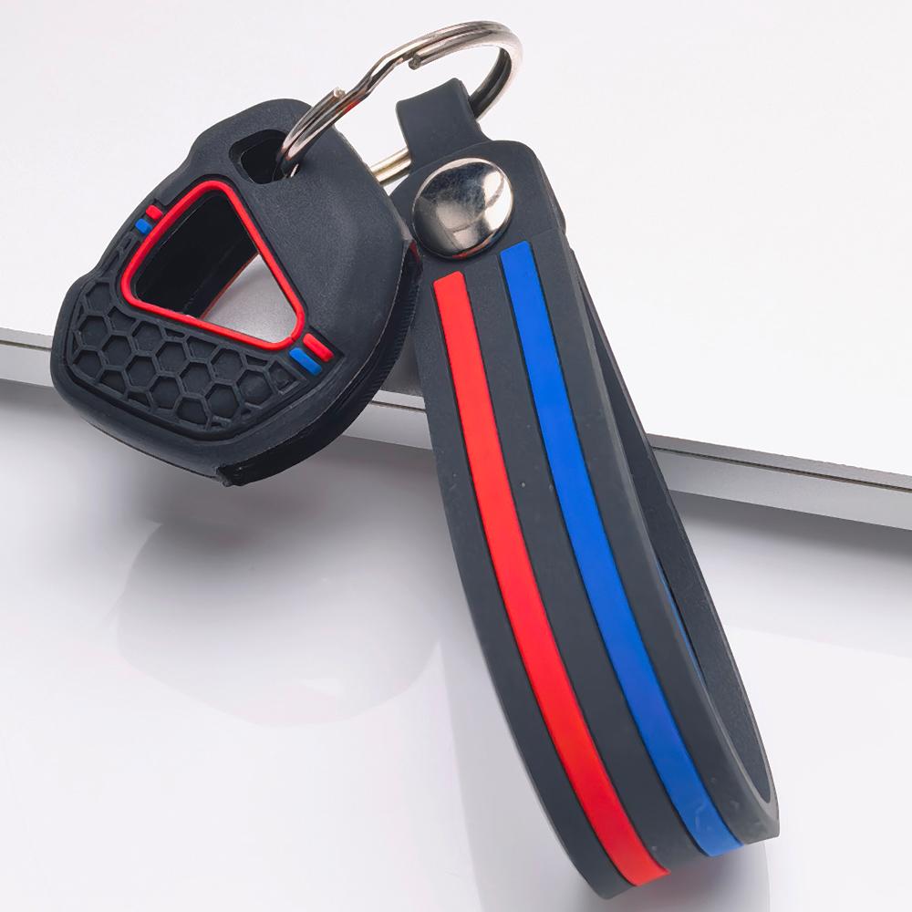 Key Cover for Kawasaki Ninja 250 300 400 650 ZX 6R 10R with Keychain Anti-Scratch Surface Shockproof Structure Soft Grip Texture Easy Install Design