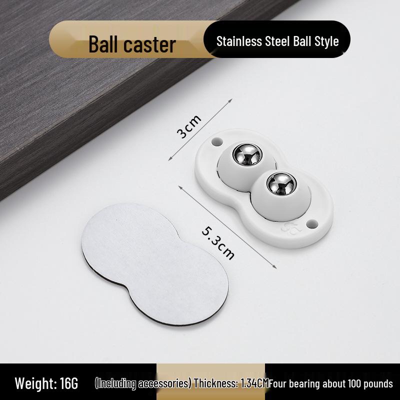 No-Punch Adhesive Universal Wheel Casters: Mobile Ball Bearing Wheels for Household Use