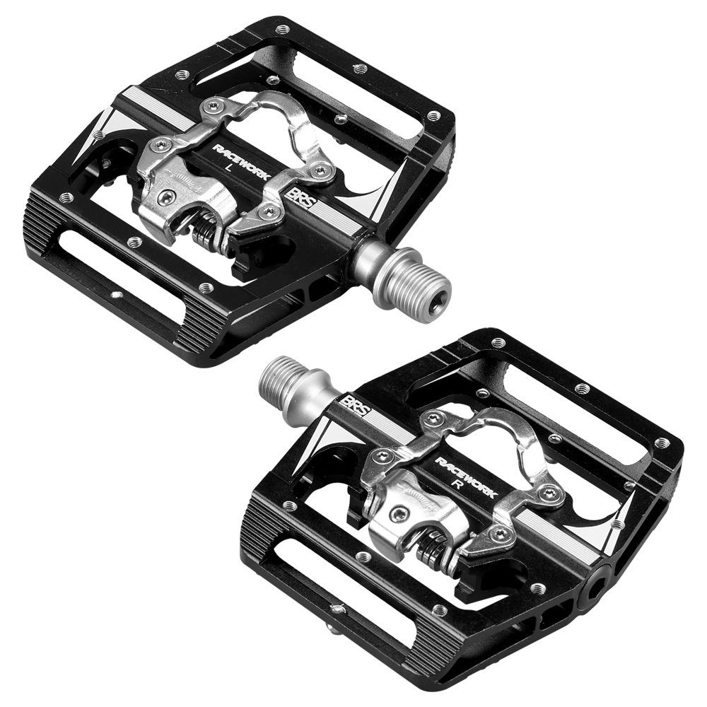 Racework Bicycle Pedals Mtb Spd Sl Footrest Double Function Contact Platform Aluminio Gravel Bike Fixation Pedal Proposito
