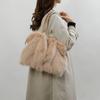 Women's Faux Rabbit Fur Plush Shoulder Bag, Soft Fluffy Shoulder Handbag, Elegant Cloud Bag for Fall & Winter, Perfect Christmas Gift