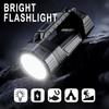 Solar LED Flashlight, Rechargeable Torch with Digital Power Indicator, Portable Light for Camping, Hiking, Home and Emergency Use