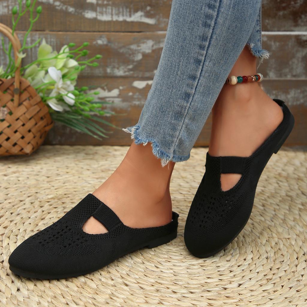 Fashion Women's Shoes Casual Sneaker Soft Sole Lightweight Slip on Casual Shoes Half Drag Daily Comfy Mules Women's Summer Shoes
