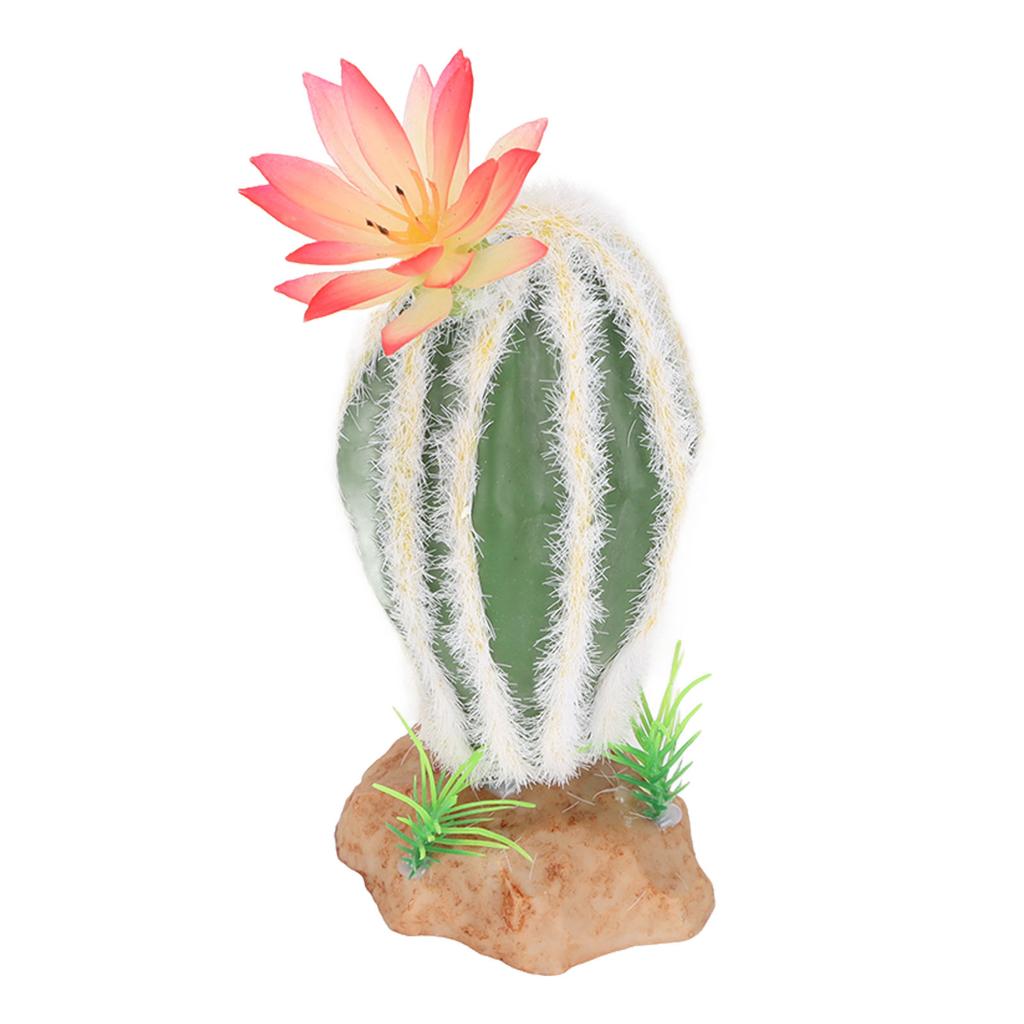 Reptile Cactus Plant Artificial Simulation Decorative Desert Plant Ornament for Fish Tank Terrarium Aquarium