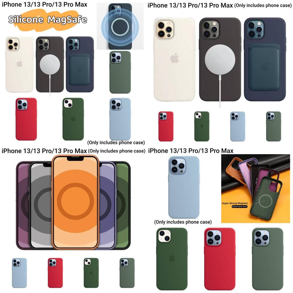 Apple 13 Oficiální tekutý silikon Magnetická adsorpce Kreslený kryt pro iPhone 13