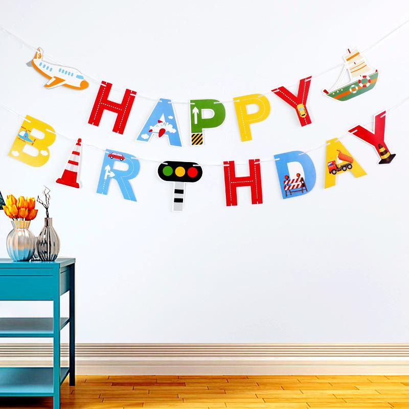 New Style Astronaut Cartoon Birthday Party Banner