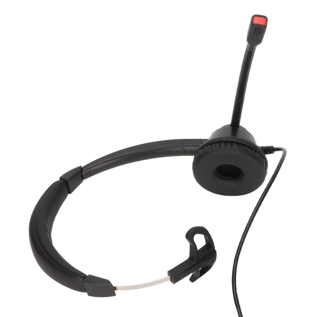 2.5mm Business Headset Noise Cancelling Monaural Traffic Headset for Devices with 2.5mm Headphone Jack Black