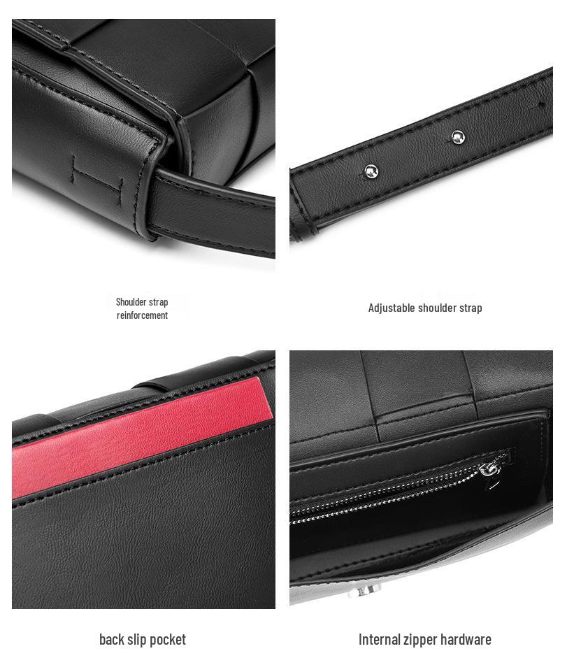 2025 Unisexová ležérní tkaná crossbody taška - Módní malý čtvercový design