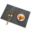 Rectangular PVC Placemats Solid Color Heat Insulation Waterproof Non-slip Table Mats Household Simple Word Pattern Placemat