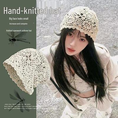 Women's Retro Handmade Japanese Knit Slouchy Beanie