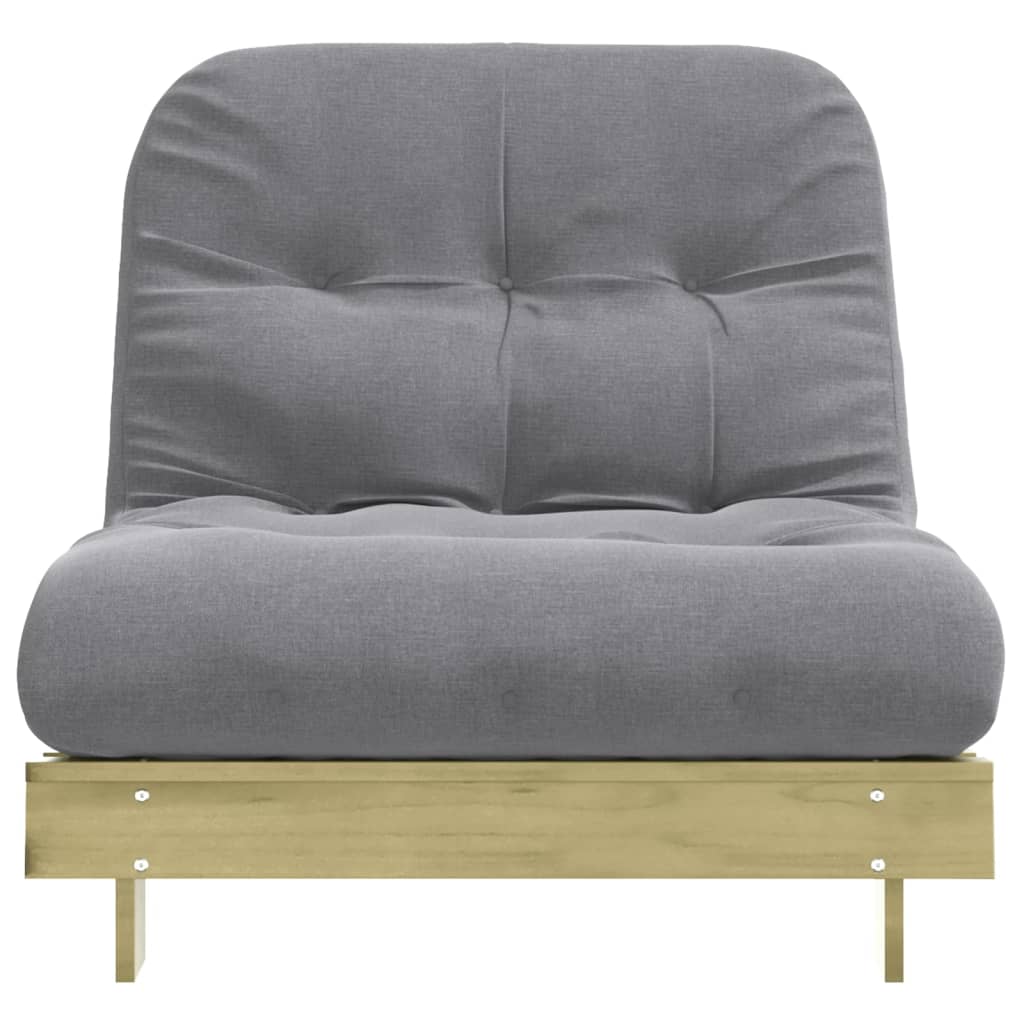 Vidaxl Sofa Rozkładana Typu Futon, Z Materacem, 80X206X11 Cm, Sosnowa