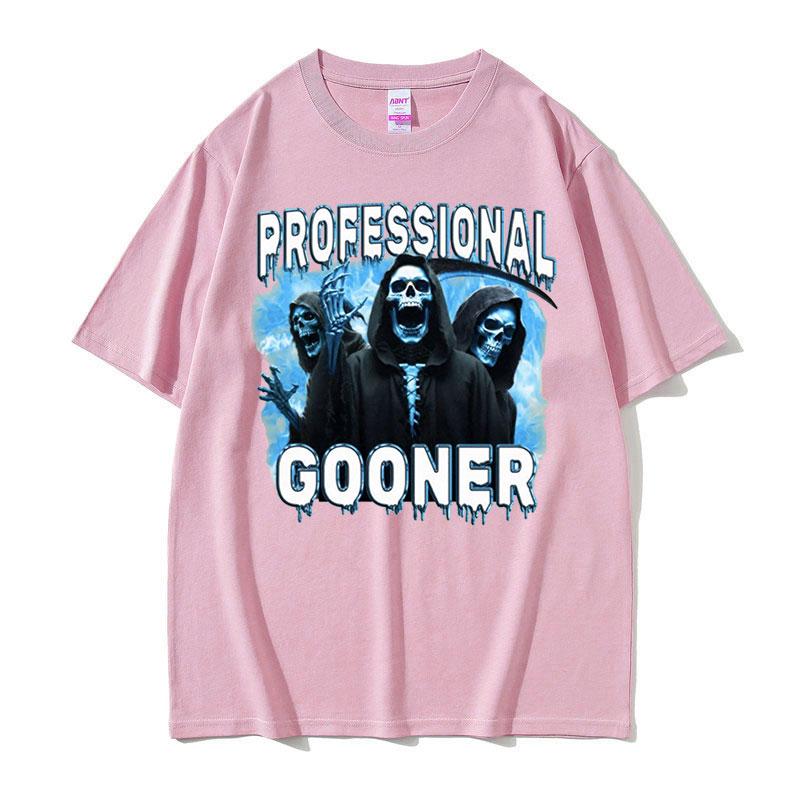 Magliette Meme Divertenti Offensive Professionali Gooner Goon Scherzo Sessuale Festa Uomo Magliette Oversize moda Cotone di Alta Qualità