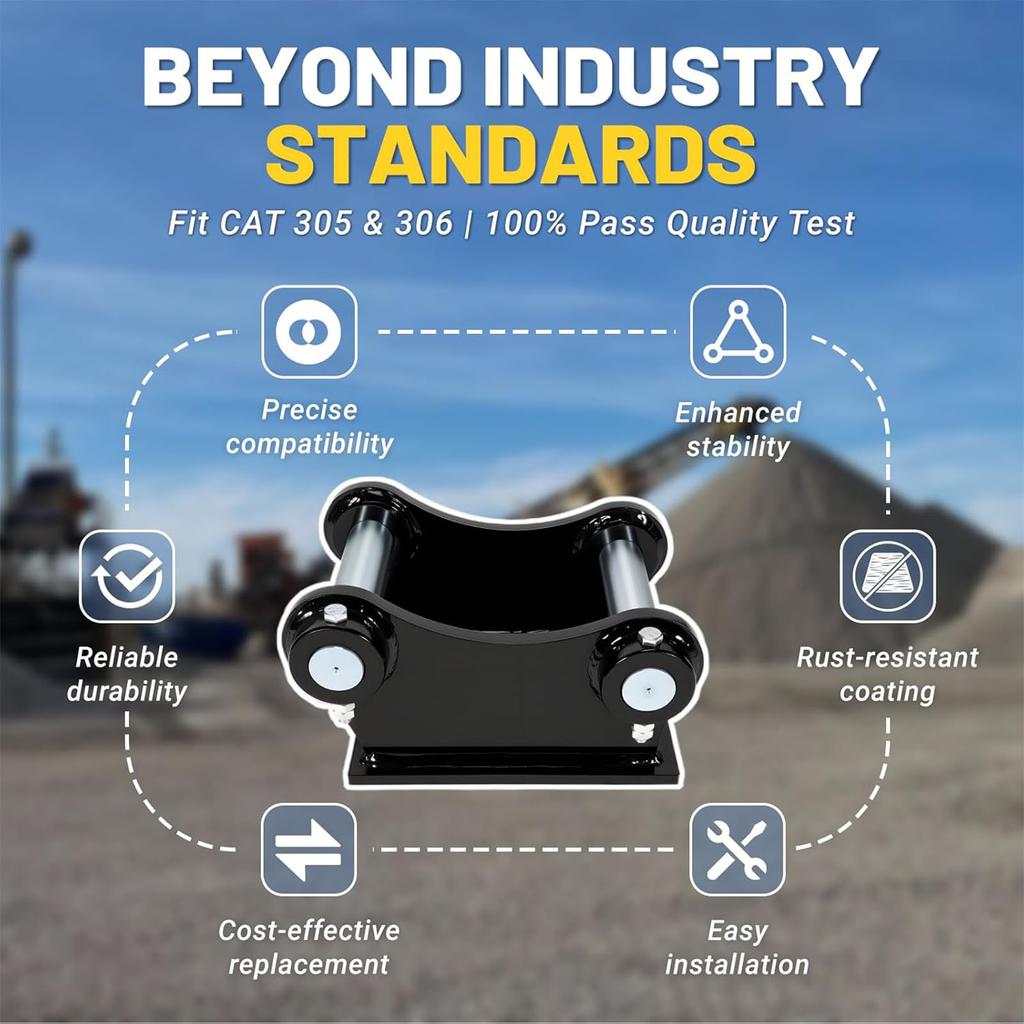 2 Pcs Mini Excavator Bucket Ear Replacement for Cat 305 306 Mini Excavators 45mm 5 Inch C-C Weld On Bucket Attachment Ears