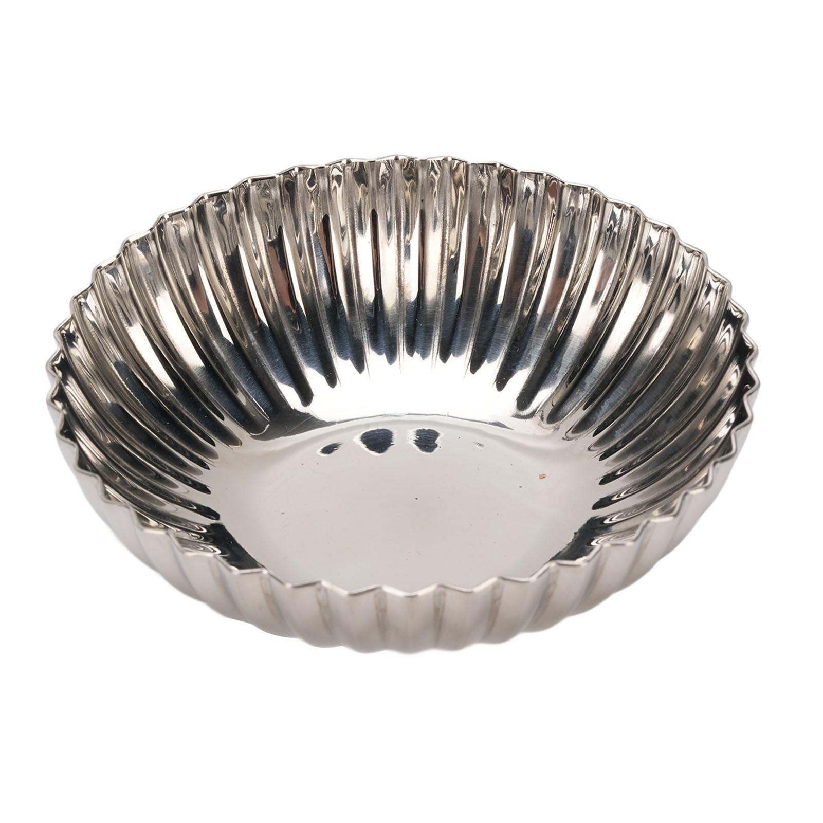 Konnwei Cream Stainless Steel Dessert Bowl Reusable Salad Dessert Holder Bowl Container For Diy Ice Yogurt Pudding 9.8X2.9x4cm