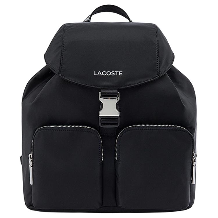 Lacoste Fashion Lightweight Portable Nylon Backpack Unisex Backpack Black NU3827SG-126263-279 Black