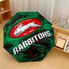 South Sydney Rabbitohs Print Auto 8?Ribs Folding Umbrella Wind Resistant Lightweight Automatic Umbrella For Daily Travel