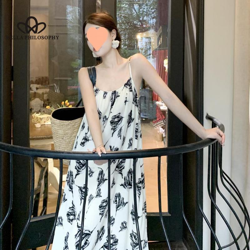Rochie cu bretele fără spate în stil francez, fără mâneci, în stil Hepburn, de vară, ocazională, rochie midi
