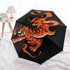 1pc Tiger Flame Automatic Open/Close Umbrella with Windproof, Functional Design, 8-Rib Sturdy Canopy