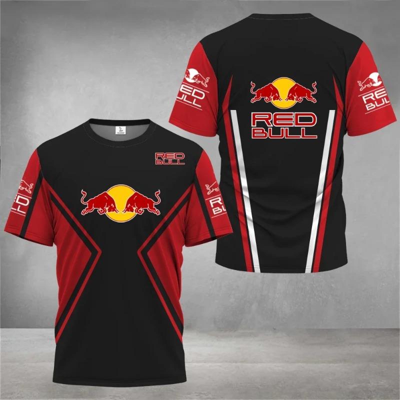 Sommer neuestes Red Bull Herren T-Shirt Mode Racing T-Shirt Red Bull 3D-Druck Kinder T-Shirt Street Fashion Red Bull