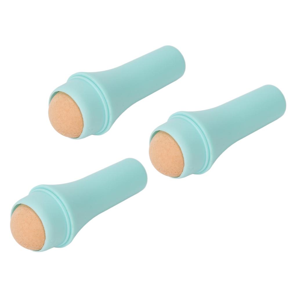 3pcs Face Oil Absorbing Roller Remove Excess Oil Reusable Volcanic Stone Oil Control Roller