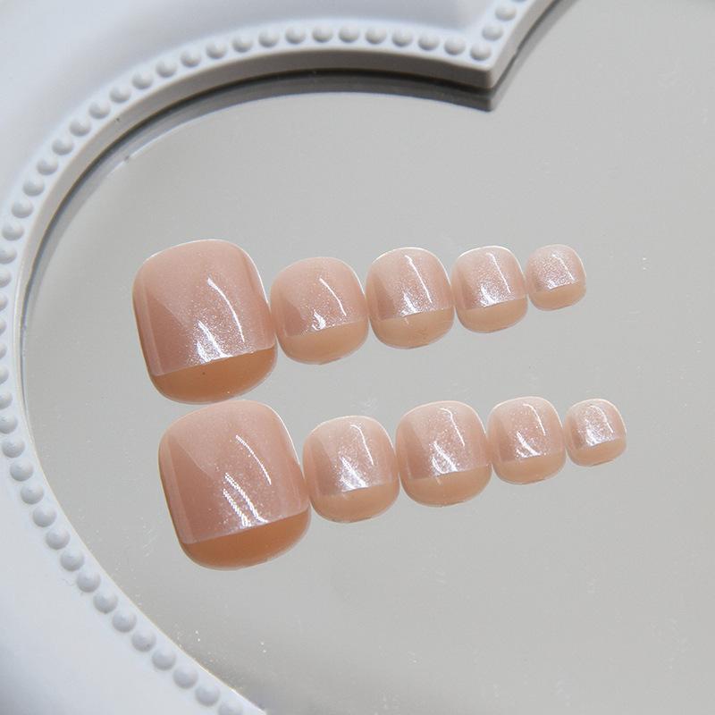 24 szt. 2024 Jednolity kolor naszywki na paznokcie u stóp, naszywki na paznokcie, zdejmowane na paznokcie, Ins Wind, naszywki na paznokcie u stóp, 24 szt.