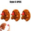 Cute 12cm Plush Capybara Keychain Snot Pulling Charm Cartoon Stuffed Animal School Bag Pendant Gift For Kids Adults