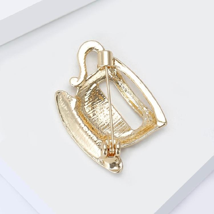 Decorative Openwork Designs Cafe Cup Brooch Versatile Gift for Friend Family Statement Clothing Accessories Accessory
