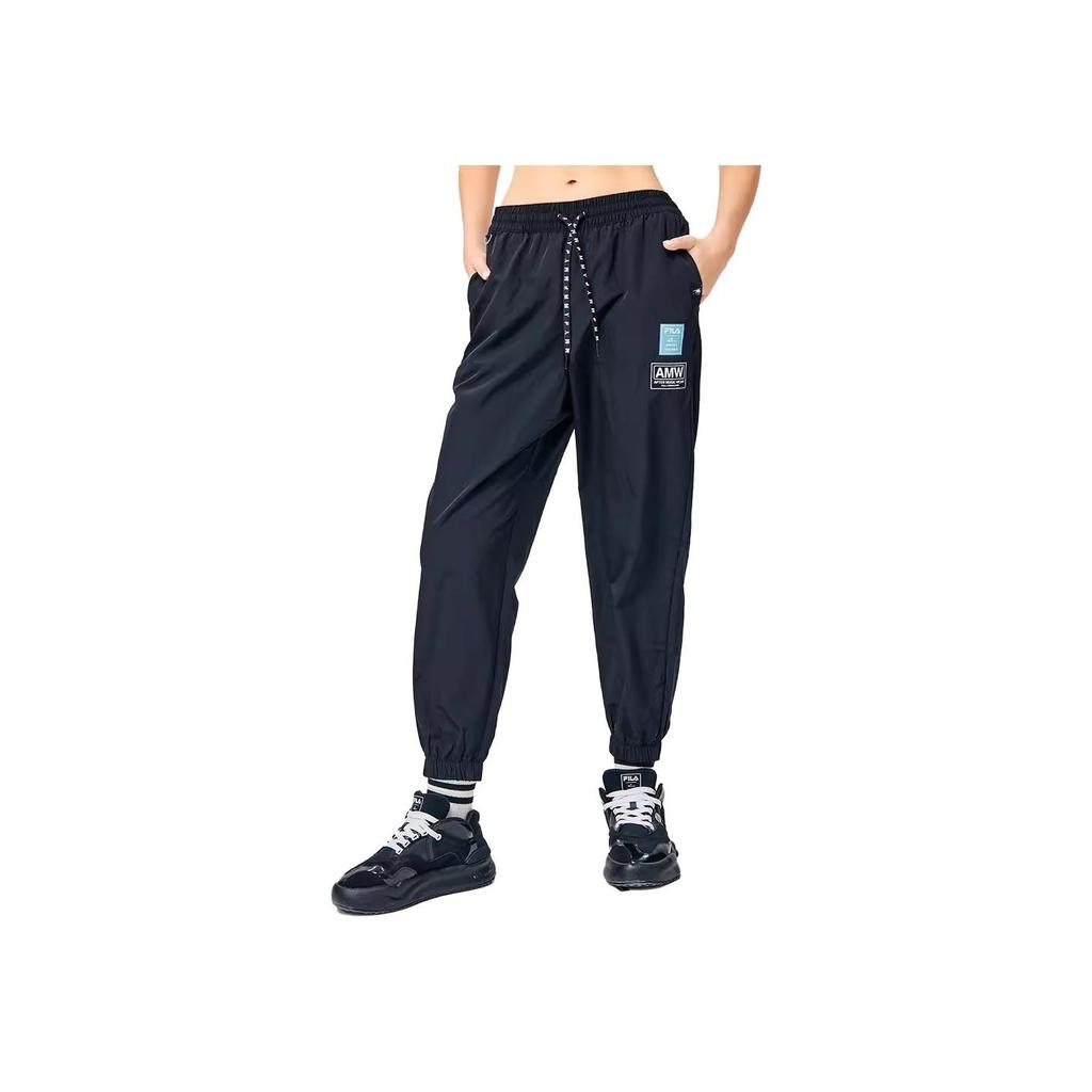 Fila X MIHARA YASUHIRO Collaboration Series Cuffed Casual Sports Pants Women Pants Black F11W133804F-BK