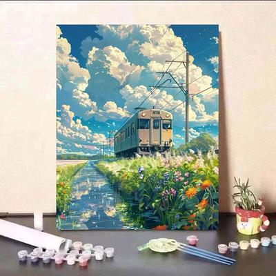 Paint by Numbers Kit with Solid Wood Frame
