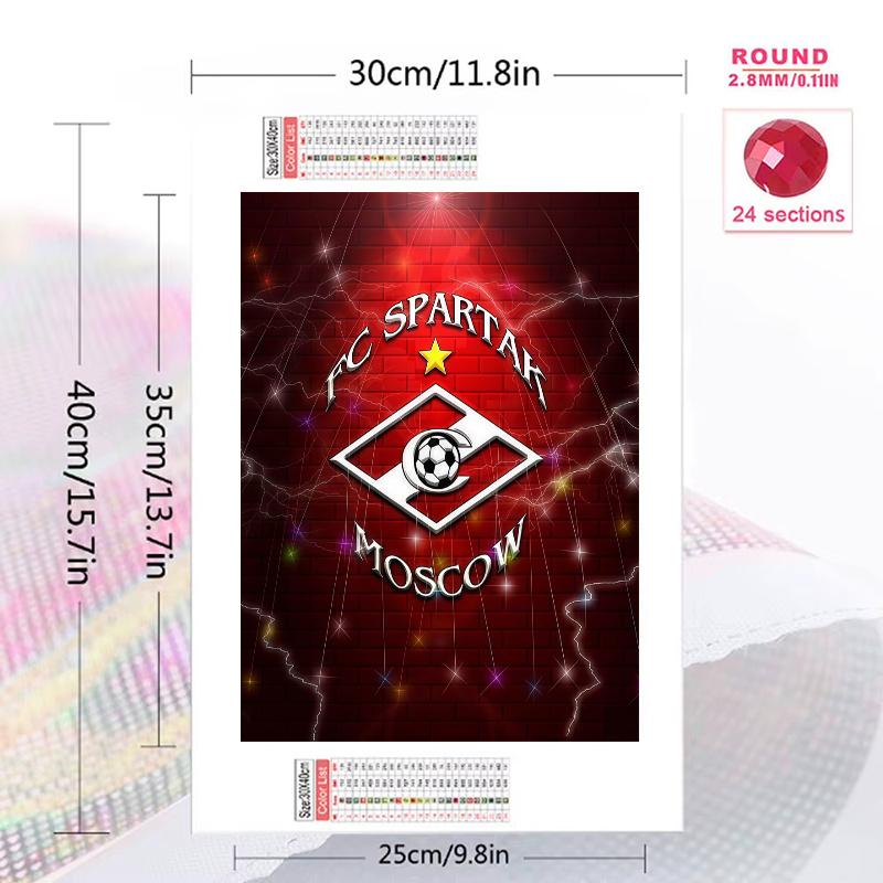 Spartak Moscow Dream.69 100% Round Full Drill 5D DIY Diamond Painting Embroidery Cross Stitch Rhinestone Décor