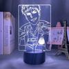 SCSYV 3D Night Light Anime Illusion Attack On Titan Jean Kirstein Light for Bedroom Decoration Kids Gift Attack On Titan LED Night Light Lamp Led Nigh